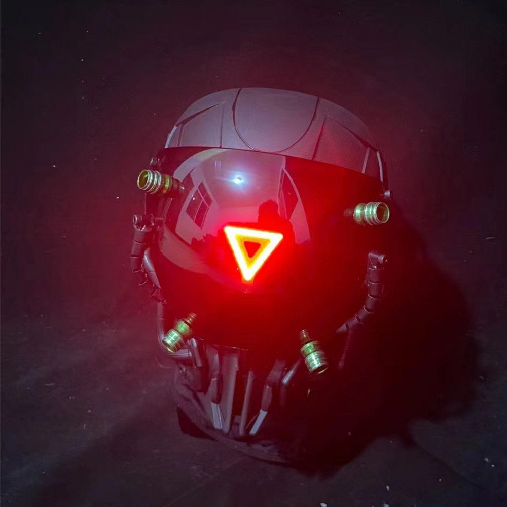 Punk Led punk helmet led mask gothic cybergoth cosplay costume punk outfits ...