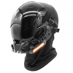 punk helmet mask for men future punk light cosplay halloween