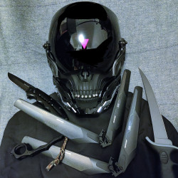 punk skull skeleton cyberpunk motorcycle helmet mask for men led future punk halloween light cosplay