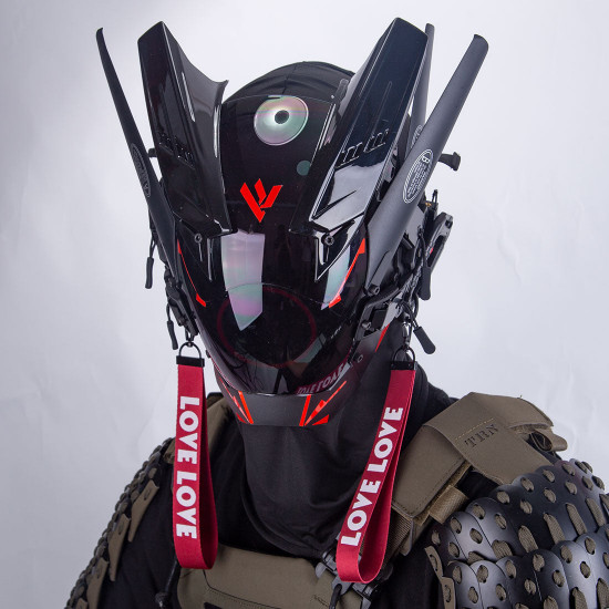 punk mask futuristic halloween costume men tactical helmet cosplay