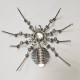 punk style 3d metal assembled spider wall clock model  for home decor