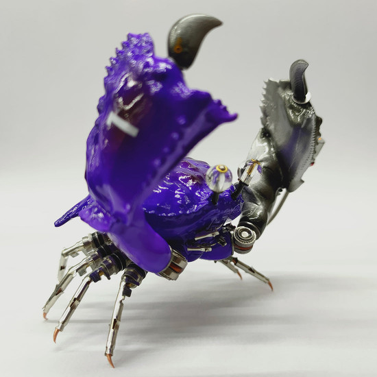 punk style 3d purple vampire crab model crafts collection for sale - finished version