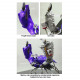 punk style 3d purple vampire crab model crafts collection for sale - finished version