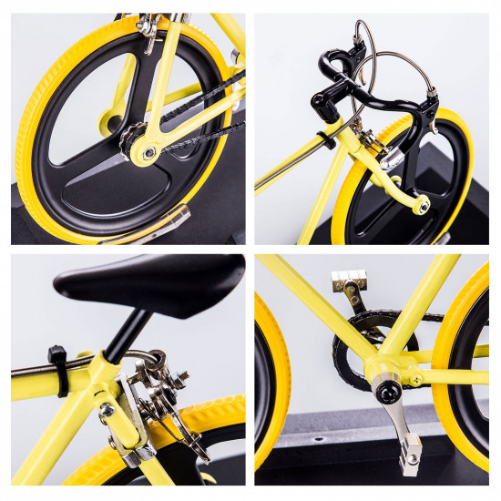 road bike model metal assembly bicycle kit 1/8 simulation bike toy 90pcs