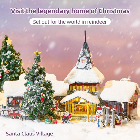 santa claus village sets 3d metal puzzles christmas