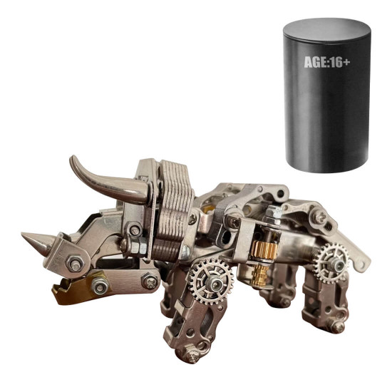 small triceratops 3d diy metal model kits