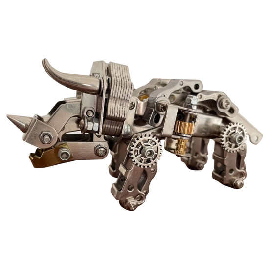 small triceratops 3d diy metal model kits