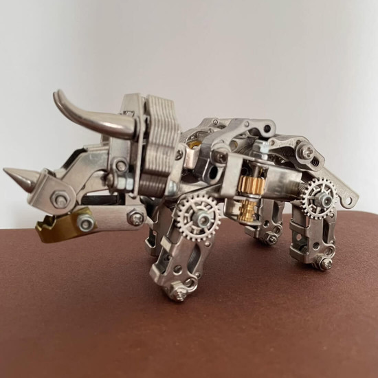 small triceratops 3d diy metal model kits