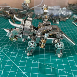 small triceratops 3d diy metal model kits