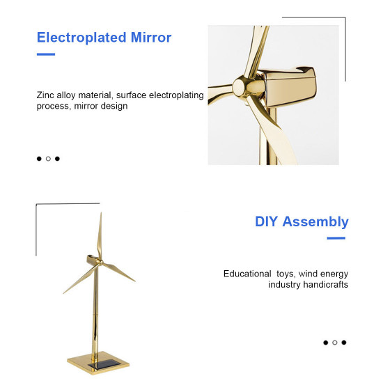 solar powered wind turbine desk model