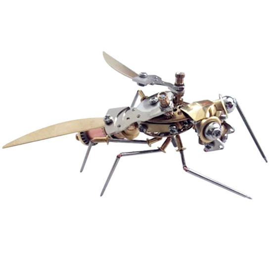 steam punk metal mechanical little wasp spider insects model crafts collection