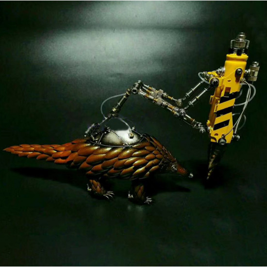 steampunk 3d metal pangolin animals model assembled crafts collection