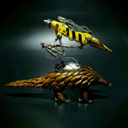 steampunk 3d metal pangolin animals model assembled crafts collection