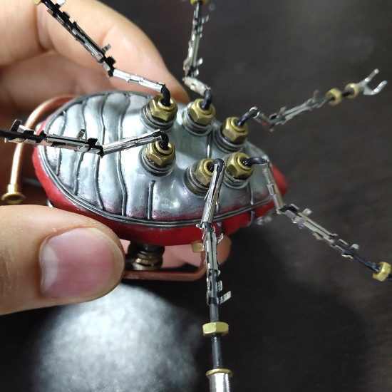 steampunk 3d mini beetle metal sculpture model crafts