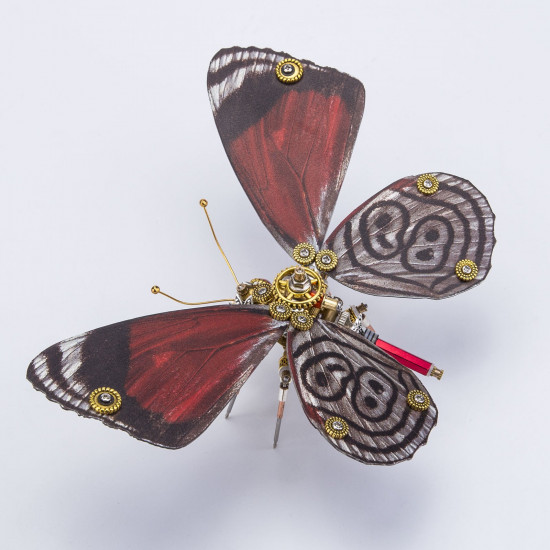 steampunk anna's eighty-eight butterfly diaethria anna 3d metal model kits