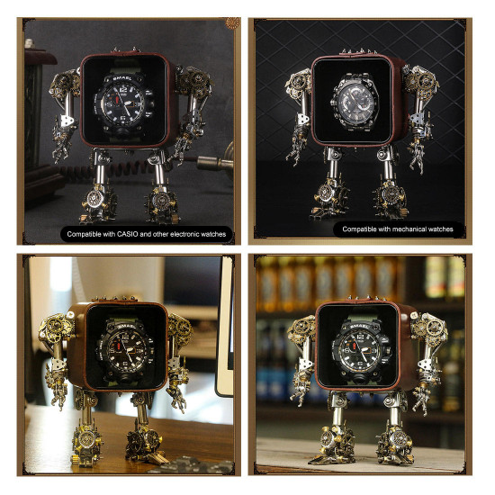 steampunk assembly chronos robotic watch stand timepiece display 540pcs+