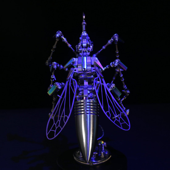 steampunk big mosquito insect model kit metal art insect statue-blood007