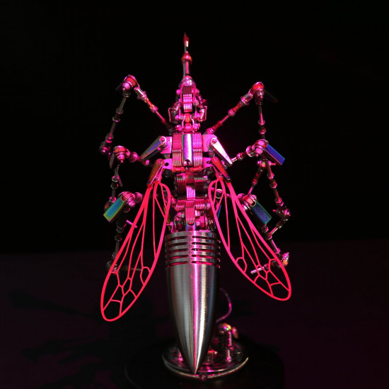 steampunk big mosquito insect model kit metal art insect statue-blood007