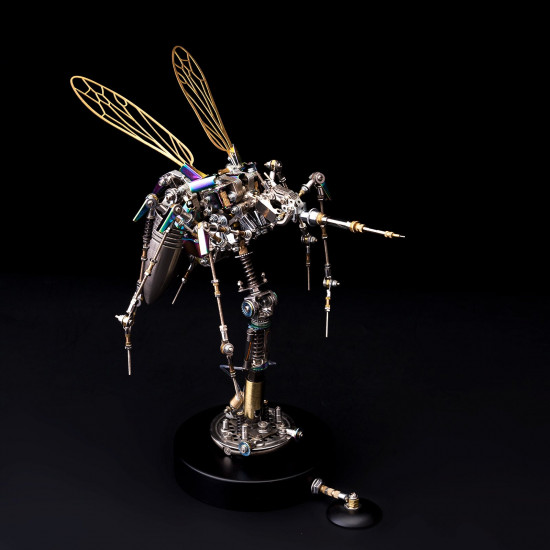 steampunk big mosquito insect model kit metal art insect statue-blood007