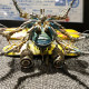 steampunk biplane fighter beetle insect metal bug model