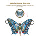 steampunk blue butterfly pipevine swallowtail model building kit with flower base