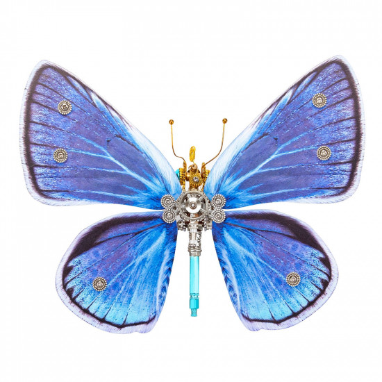 steampunk blue morpho butterfly 3d metal model kits for adults