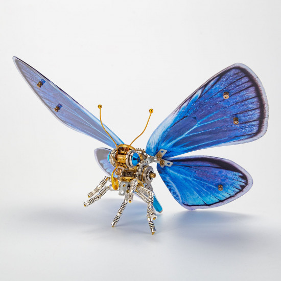 steampunk blue morpho butterfly 3d metal model kits for adults