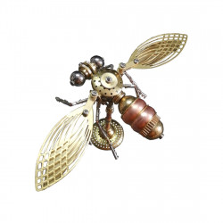 steampunk brass color little bee dragonfly 3d diy kit