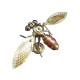 steampunk brass color little bee dragonfly 3d diy kit