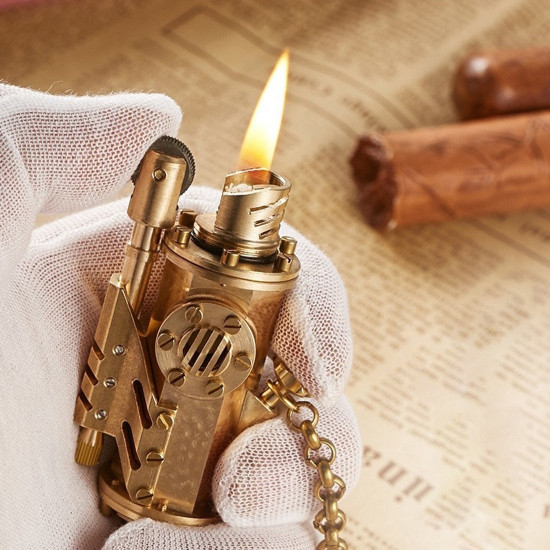 steampunk brass kerosene lighter