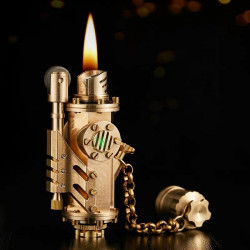 steampunk brass kerosene lighter