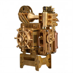 steampunk brass kerosene vintage lighter movie projector style