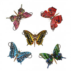 steampunk butterfly kit metal puzzle 5pcs/ set