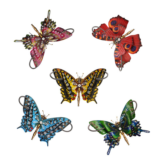 steampunk butterfly kit metal puzzle 5pcs/ set