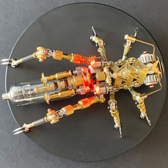 steampunk clockpunk mechanical locust bug 3d metal kits