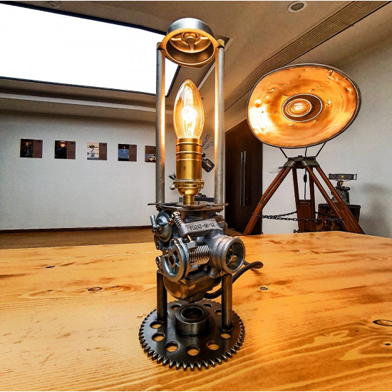 steam punk cool lamp industrial metal model for home decor and music boxes for girls