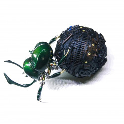 steampunk  dung beetle bugs sculpture model 3d metal assembled crafts