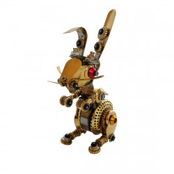 steampunk easter bunny egg model metal assembly kits