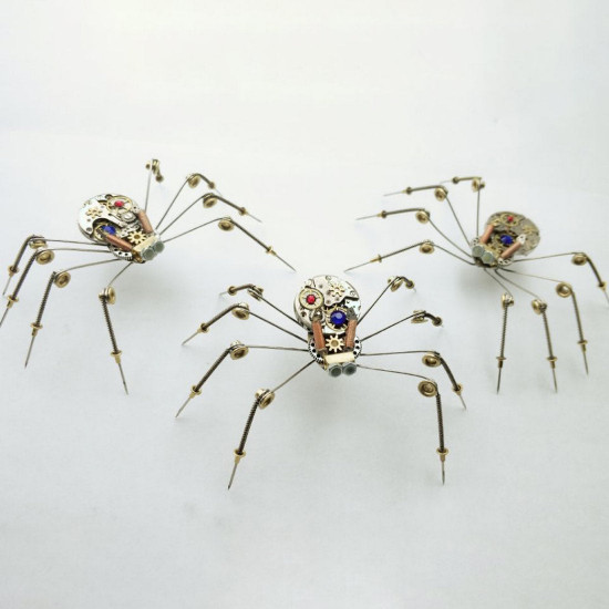 steampunk eight-legged spider model