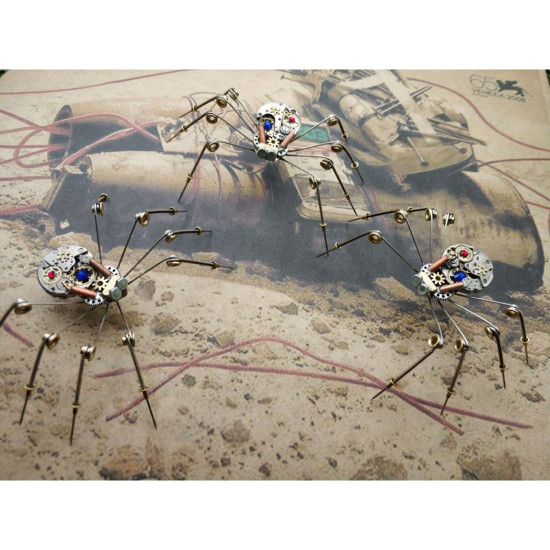 steampunk eight-legged spider model