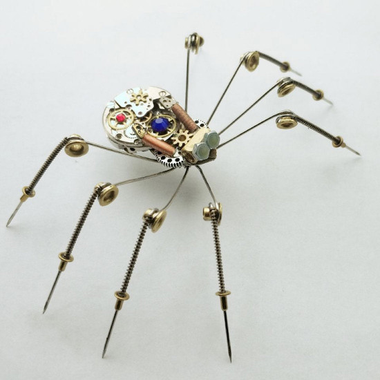 steampunk eight-legged spider model