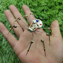 steampunk 8 legged spider model