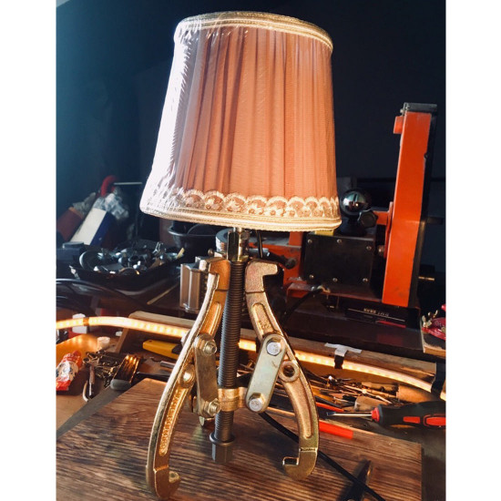 steampunk industrial style tripod table lamp mechanical metal desk lamp