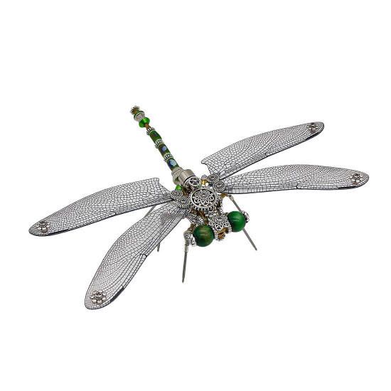 steampunk lesser emperor dragonfly 3d mechanical insect diy assembly model (200+pcs)