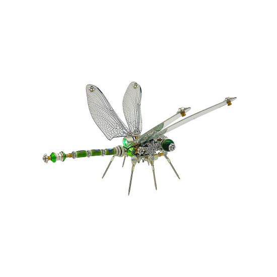steampunk lesser emperor dragonfly 3d mechanical insect diy assembly model (200+pcs)
