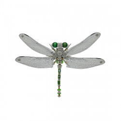 steampunk lesser emperor dragonfly with black wings 3d mechanical insect diy assembly model (200+pcs)