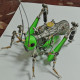 steampunk mechanical metal green locust bug insect sculptures puzzle assembled model kits