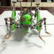 steampunk mechanical metal green locust bug insect sculptures puzzle assembled model kits