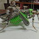 steampunk mechanical metal green locust bug insect sculptures puzzle assembled model kits