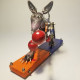 steampunk mechanical metal kangaroo boxer  assembled model kits animal sculpture